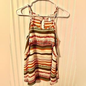 LOFT Multicolor Spagehtti Strap Cami SZ Medium.